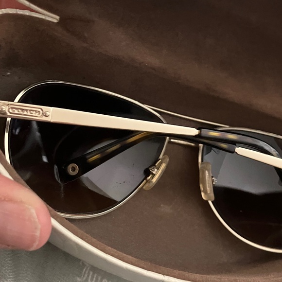 Coach Dark Lens Aviator Sunglasses - Picture 3 of 9